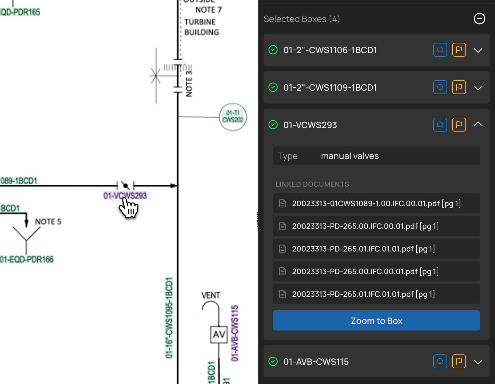 A screenshot of the prototype's UI for navigating between pages.