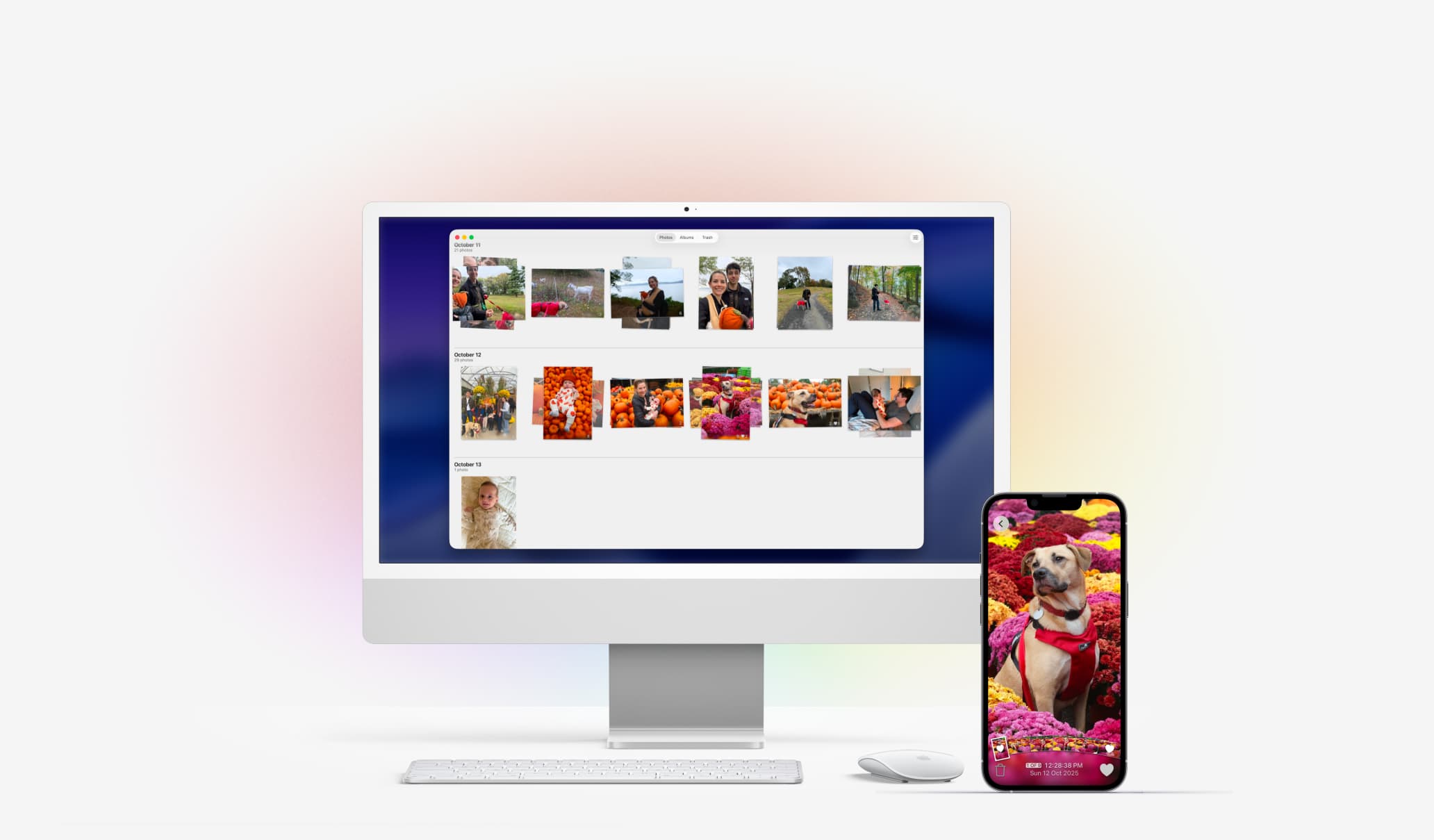 Shutterbug running on an iPhone and an iMac.